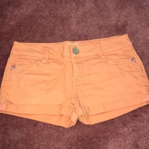 Fun colorful jean shorts